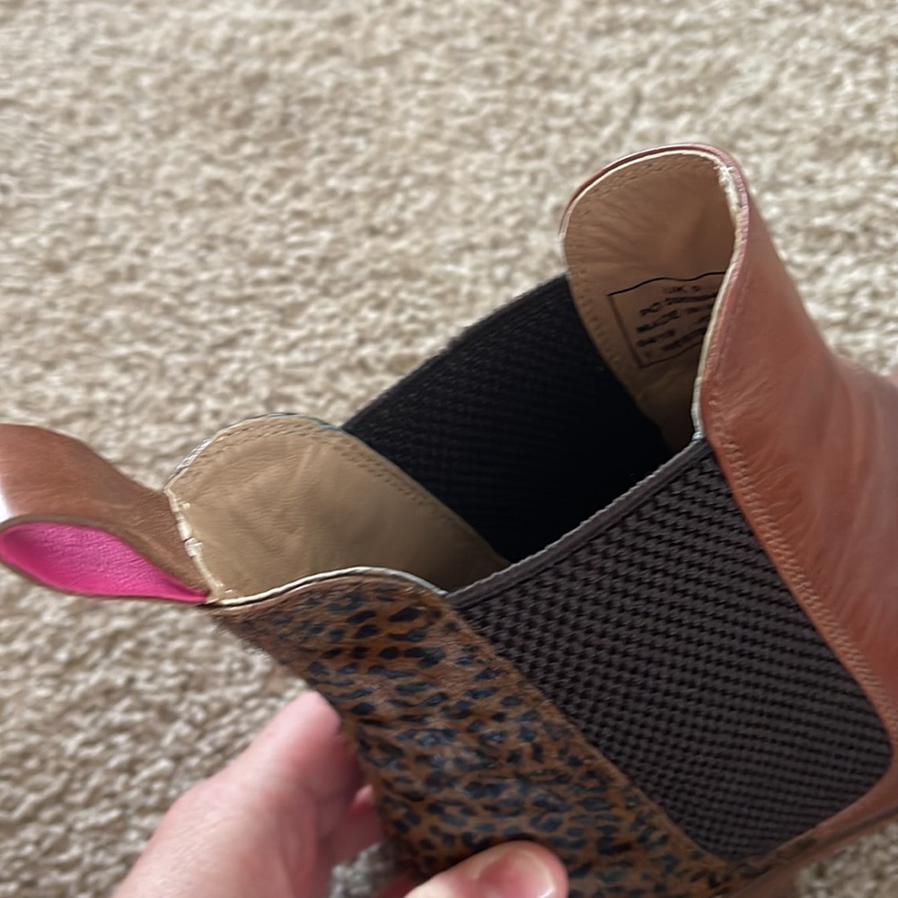 Joules leopard calf hair chealsea boot 7 - Picture 6 of 6